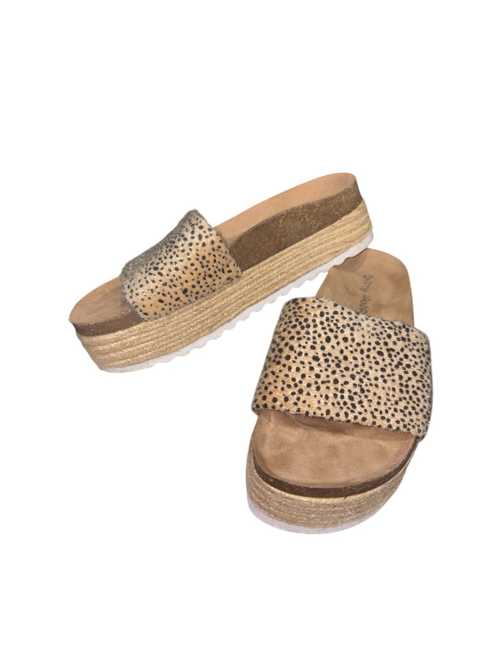 Dirty Laundry Pippa Platform Espadrille Sandals In Fuzzy Cheetah Print Size 8 - Picture 11 of 11